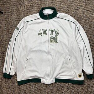 Reebok Men's White and Green Sweatshirt